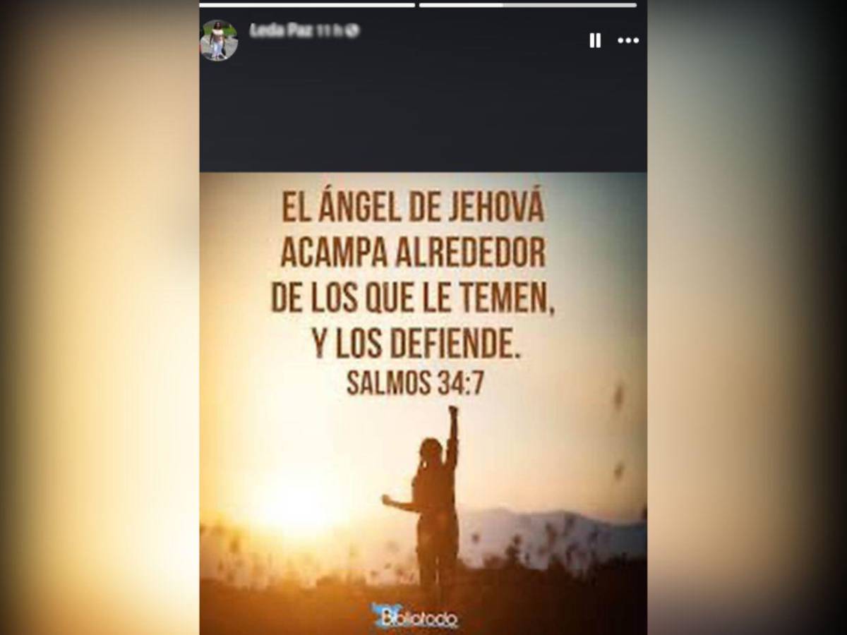 La última publicación de Leda Paz, hondureña que falleció en masacre en Olancho