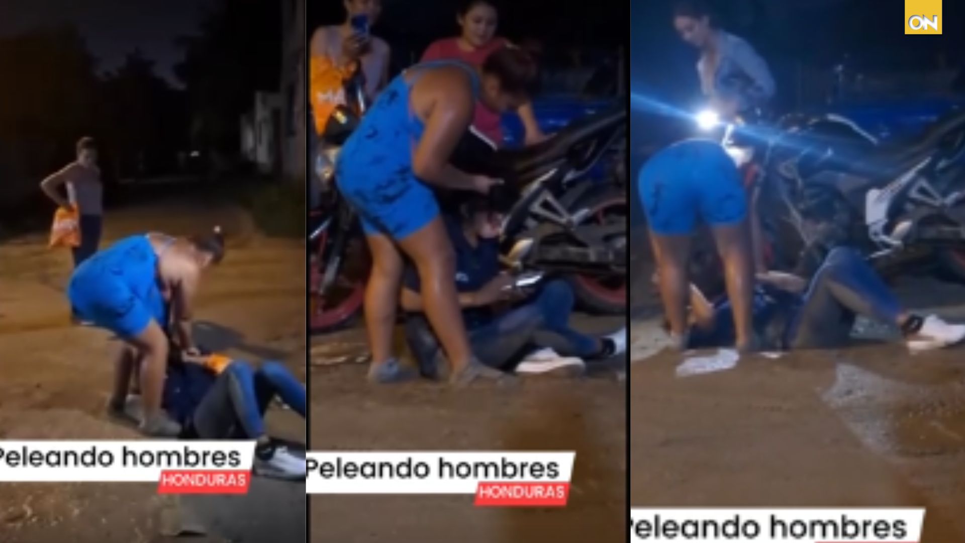 mujer embarazada pelea