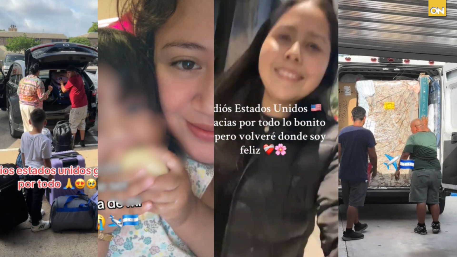 hondureños despidiéndose Estados Unidos