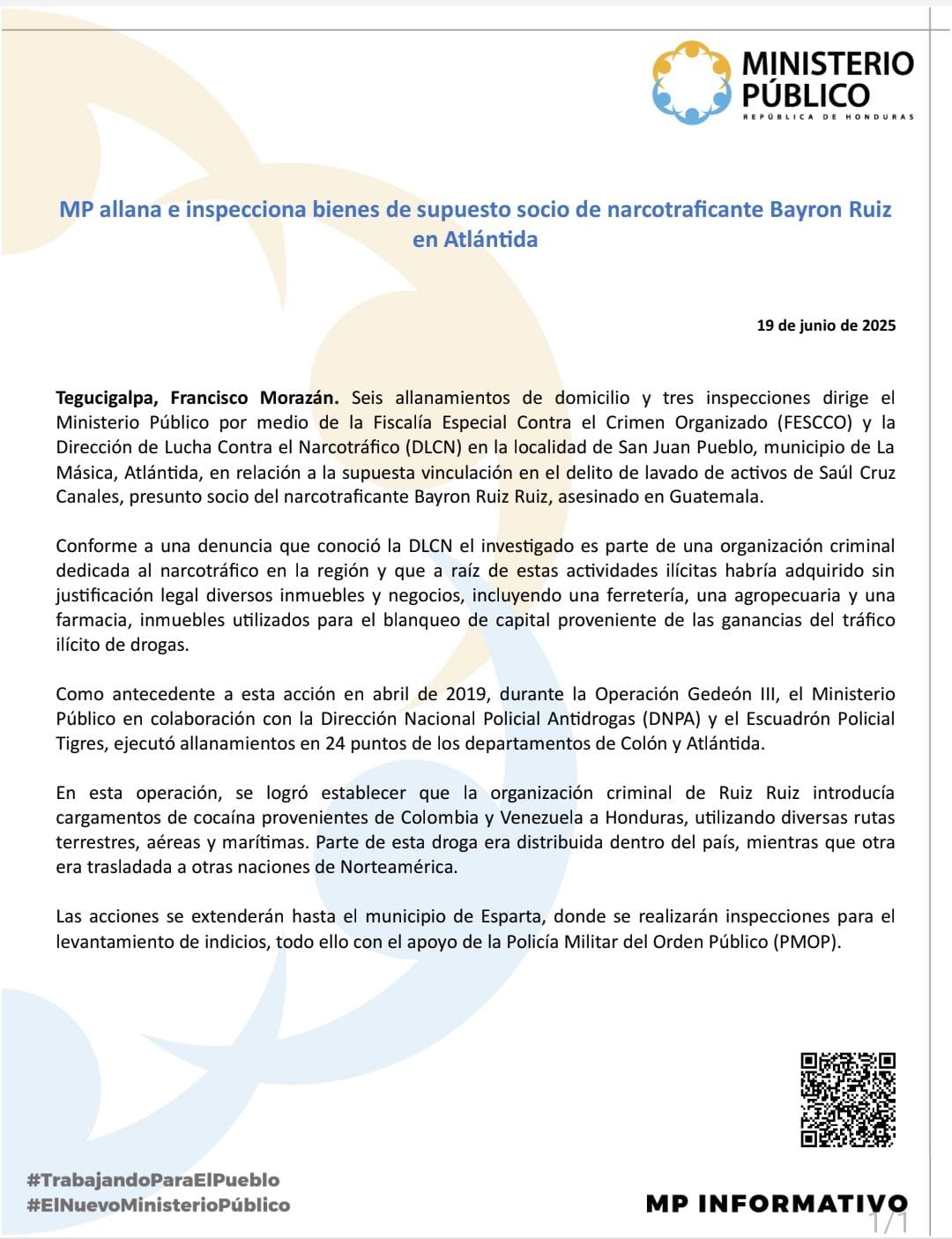 MP allana lujosas mansiones de supuesto socio de Bayron Ruiz en Atlántida ¿de quién se trata?