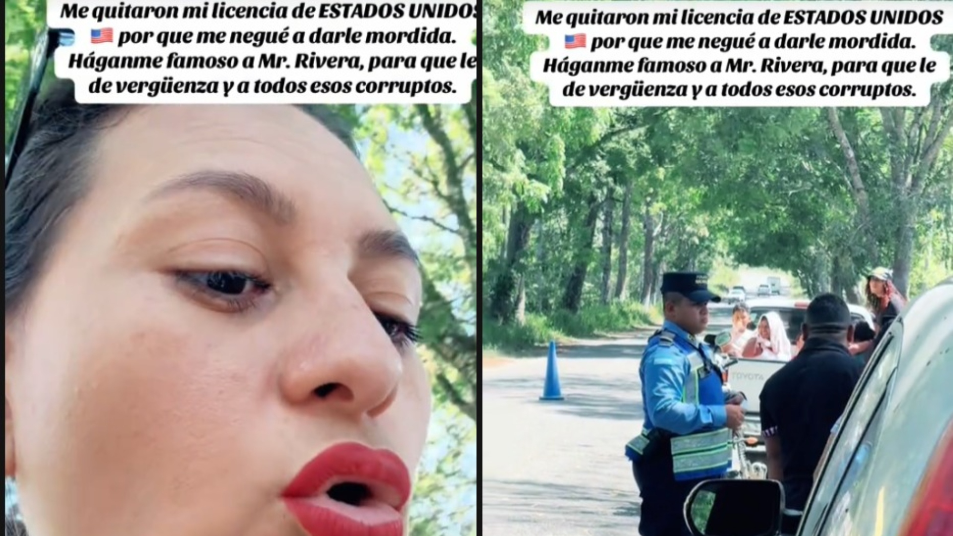 Hondureña denuncia que agentes de la policía le quitaron la licencia de Estados Unidos por no pagar
