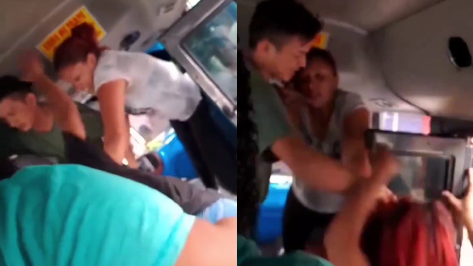 Hondureñas pelea bus rapidito video viral