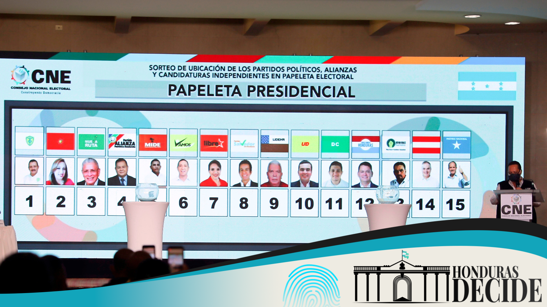 Orden en papeletas proceso electoral