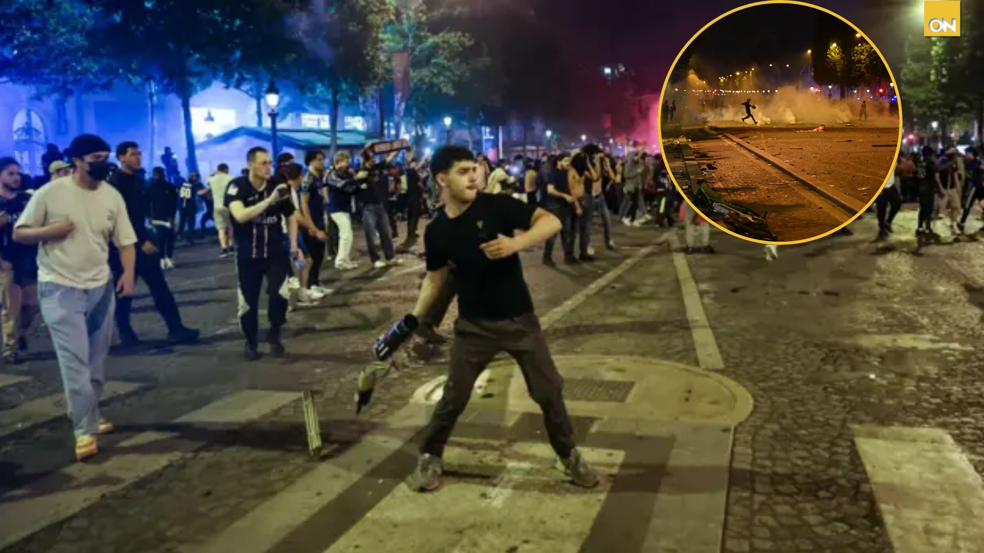 Asi luce paris luego de la celebración PSG