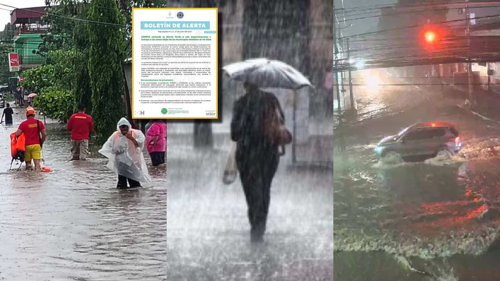 Extienden alerta verde a varios municipios en Honduras