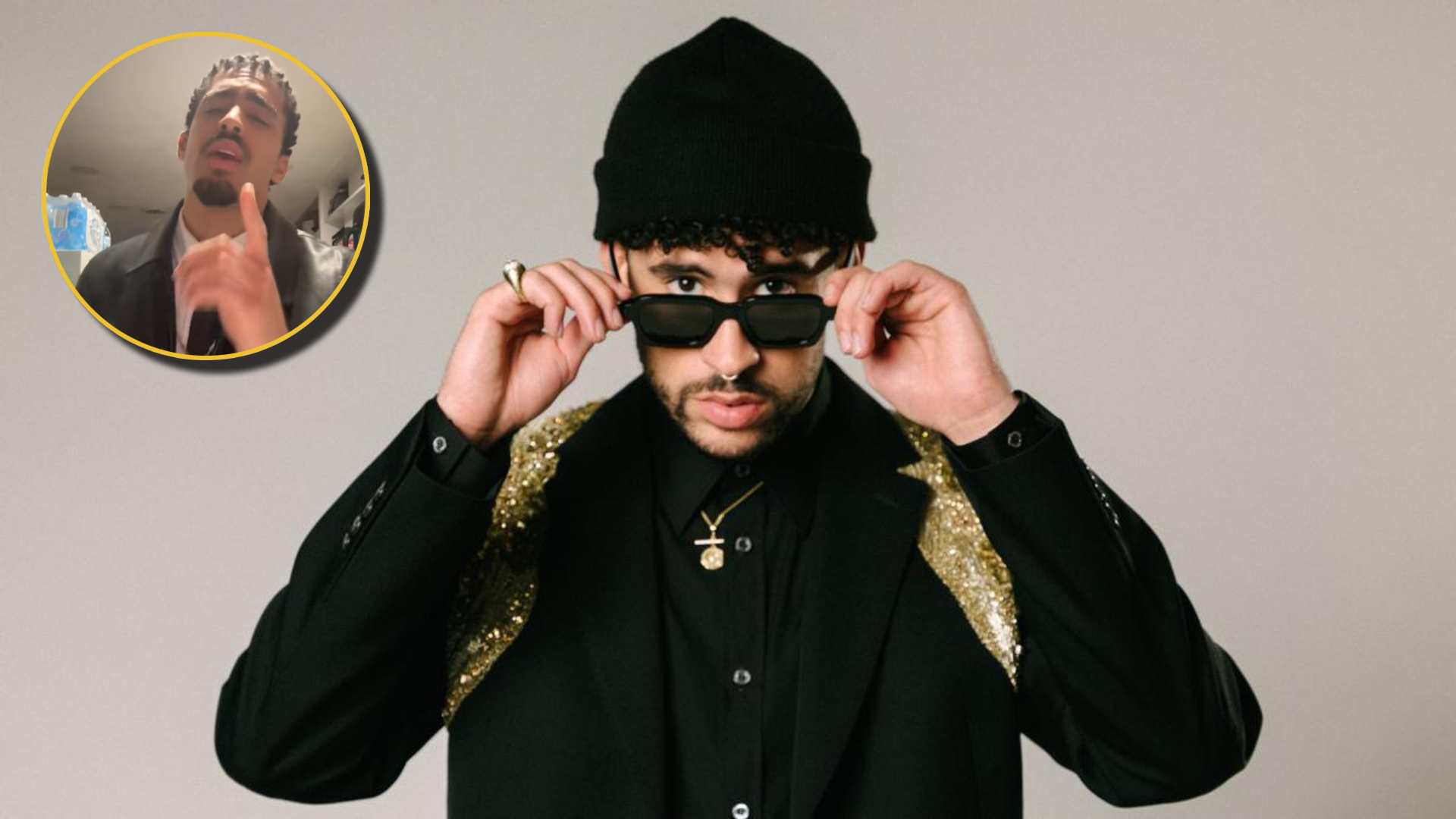 ¿Su doble versión emo? Comparan a joven por su parecido con Bad Bunny
