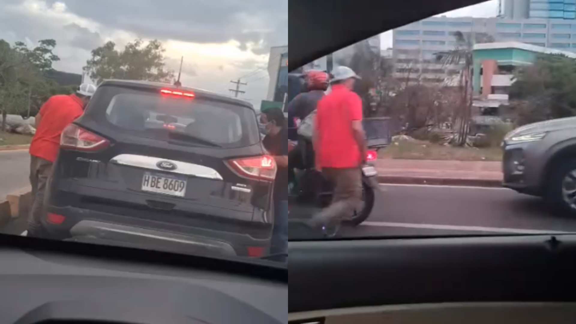 Modus operandi de ladrones en bulevar Suyapa de Tegucigalpa