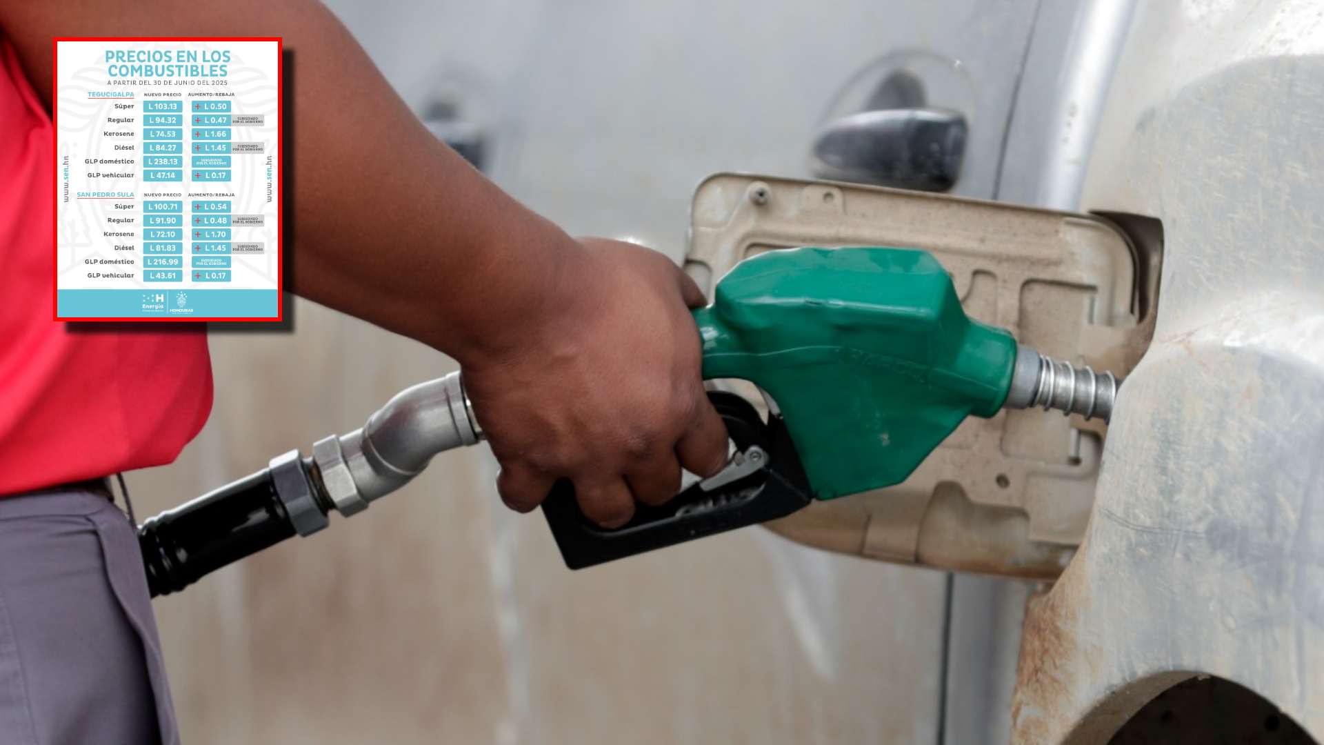 Suben precios de los combustibles en inicio de julio en Honduras
