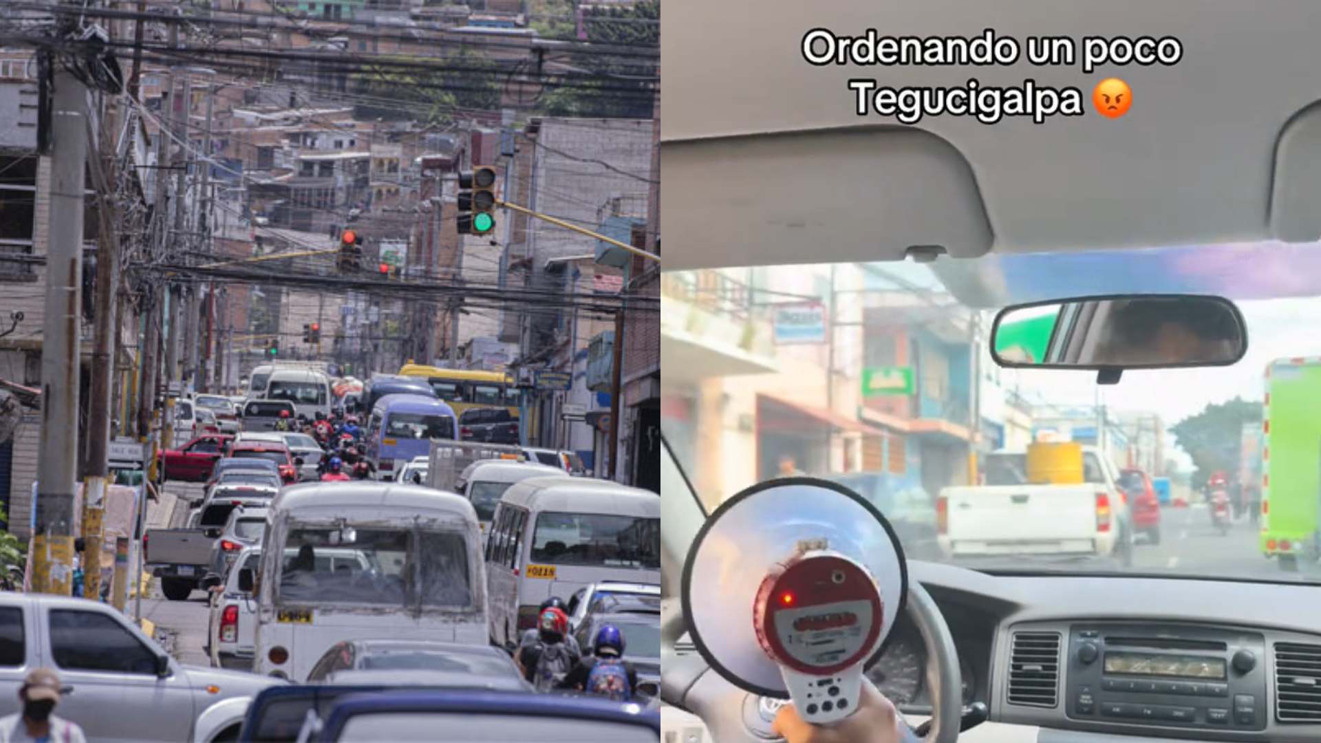Joven aplica “técnica grosera” por desorden vial en Tegucigalpa