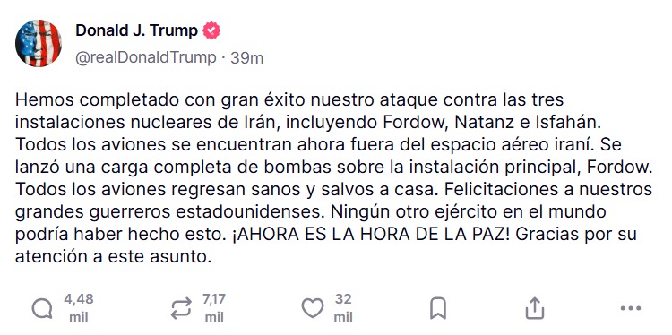 Donald Trump atacó Irán