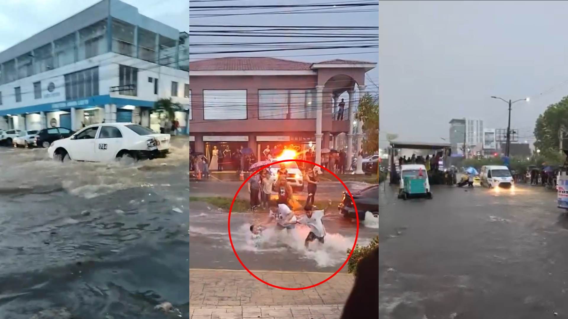 Videos de fuertes luvias durante Feria Juniana en SPS