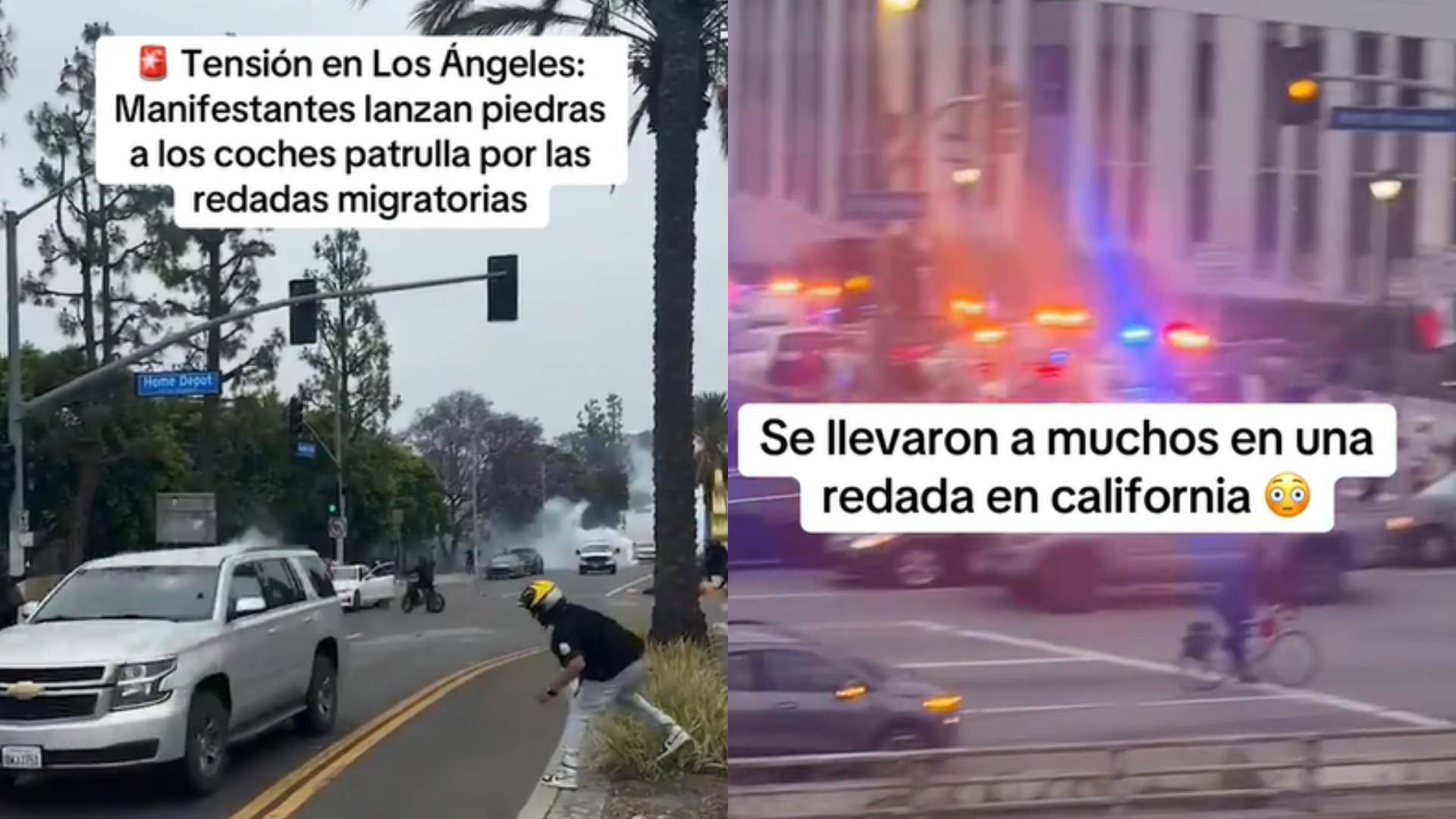 Sube la tensión en LA: Caos y enfrentamientos en redadas en Estados Unidos (VIDEOS)