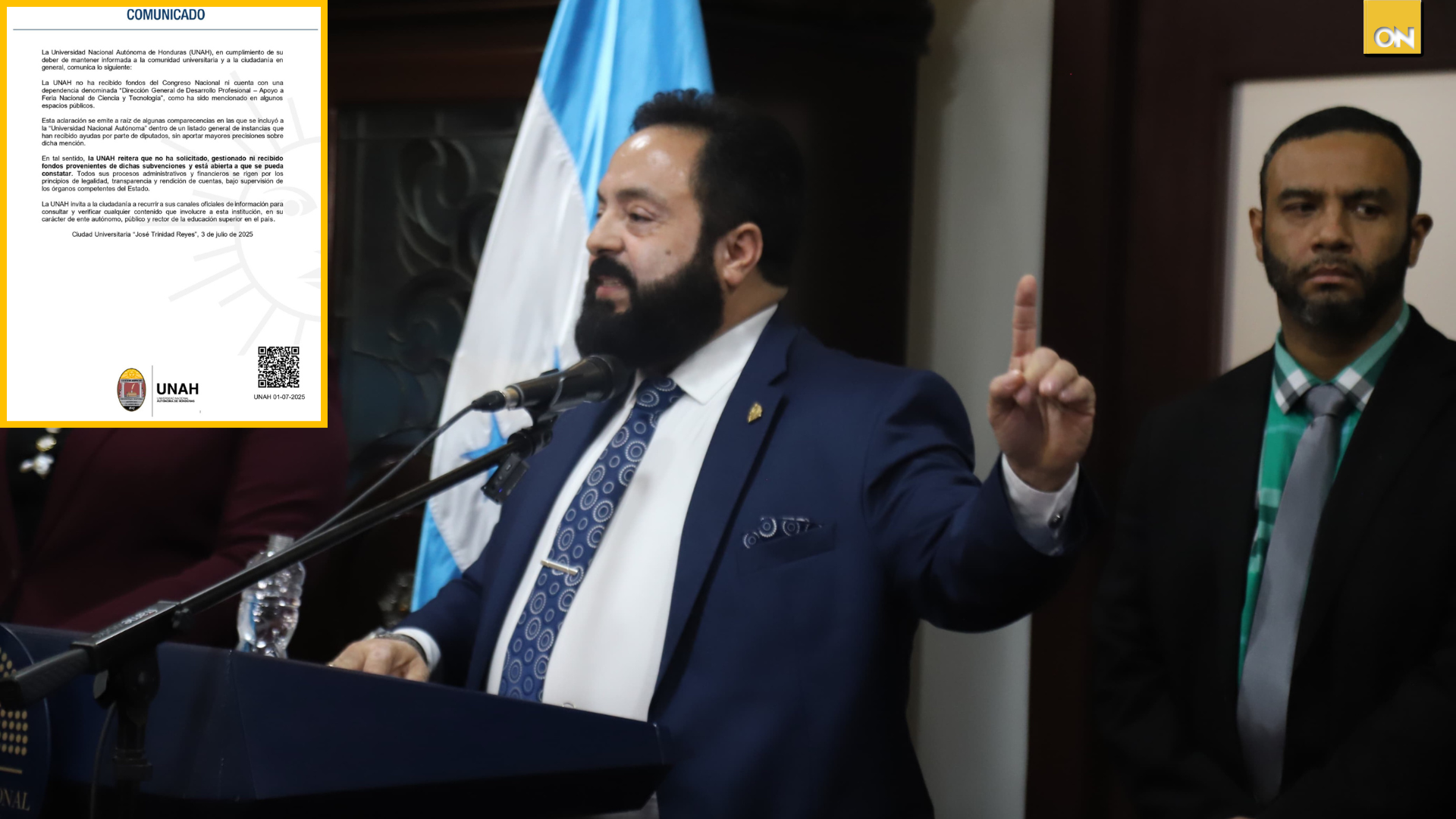 UNAH desmiente fondos CN