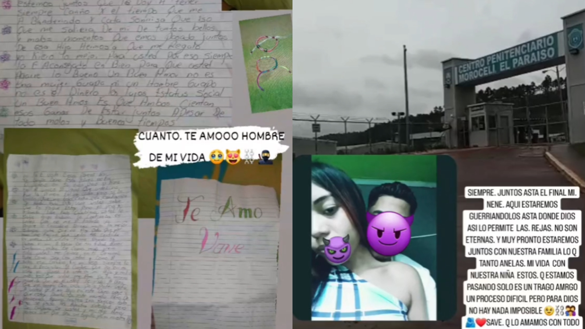 joven hondureña muestra los detalles que recibe desde La Tolva