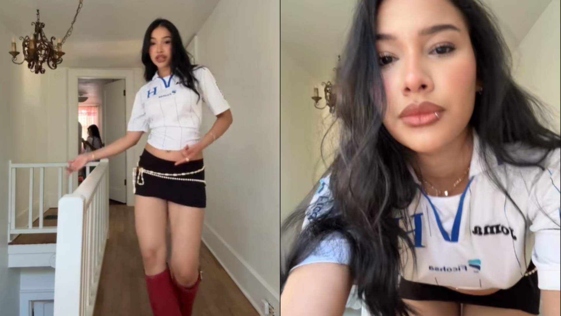 Catracha presume su outfit con camisa de selección de Honduras