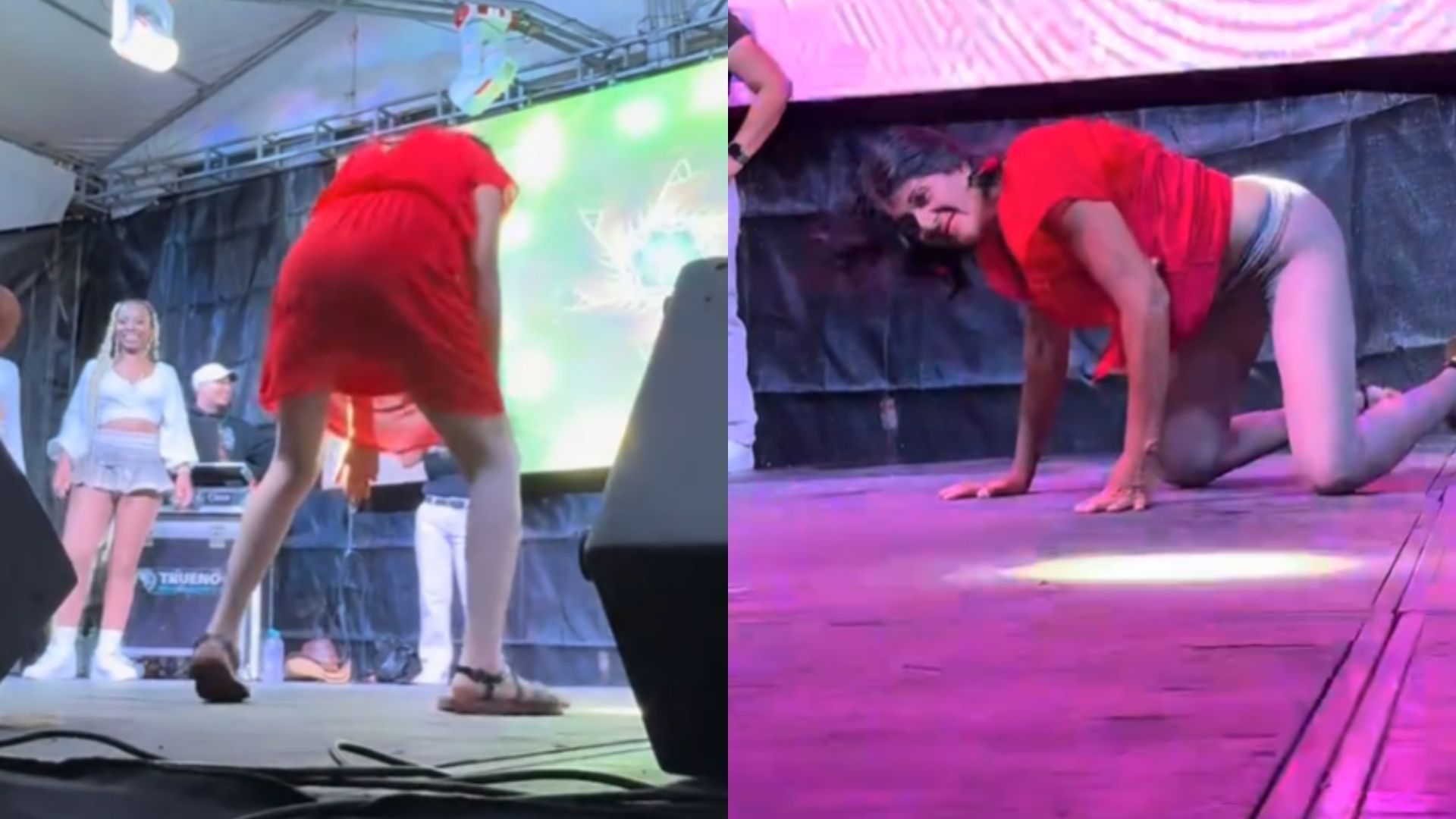 señora hondureña causa revuelo por baile atrevido en concierto