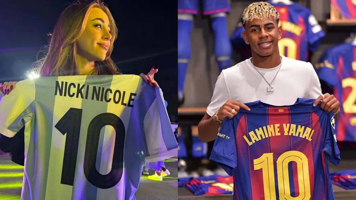 Lamine Yamal y Nicki Nicole son 'novio y novia'? Actualización del romance después del beso de cumpleaños para el joven prodigio del Barcelona con la cantante argentina