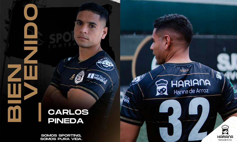 Carlos Pineda presentado por el Sporting FC