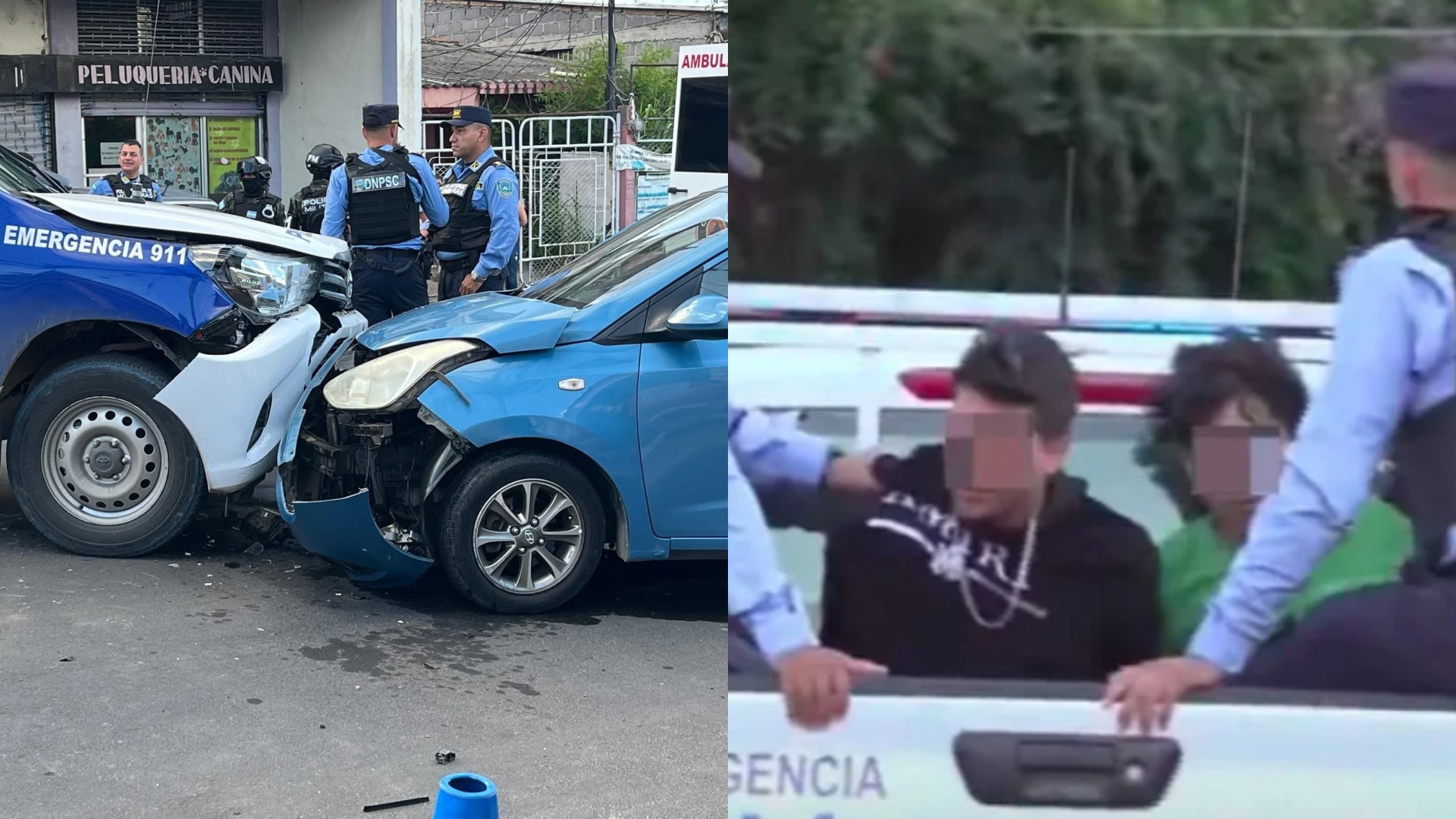 colonia Loarque persecución choque Policía Nacional