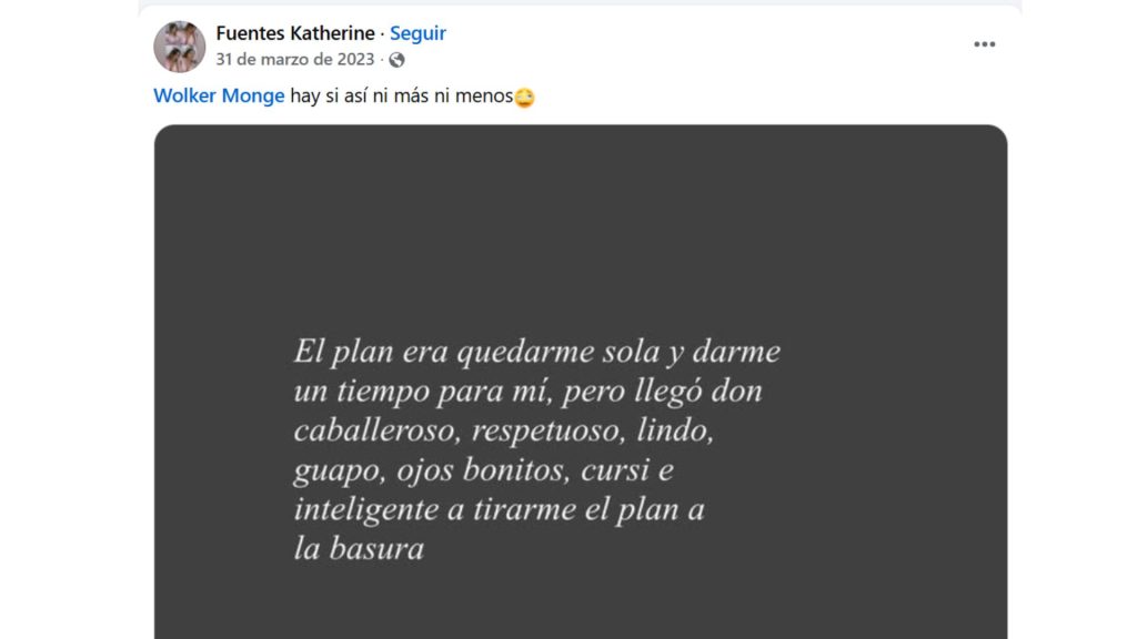 El último video de Katherine Fuentes dedicado a su pareja antes de ser hallada calcinada en San Pedro Sula