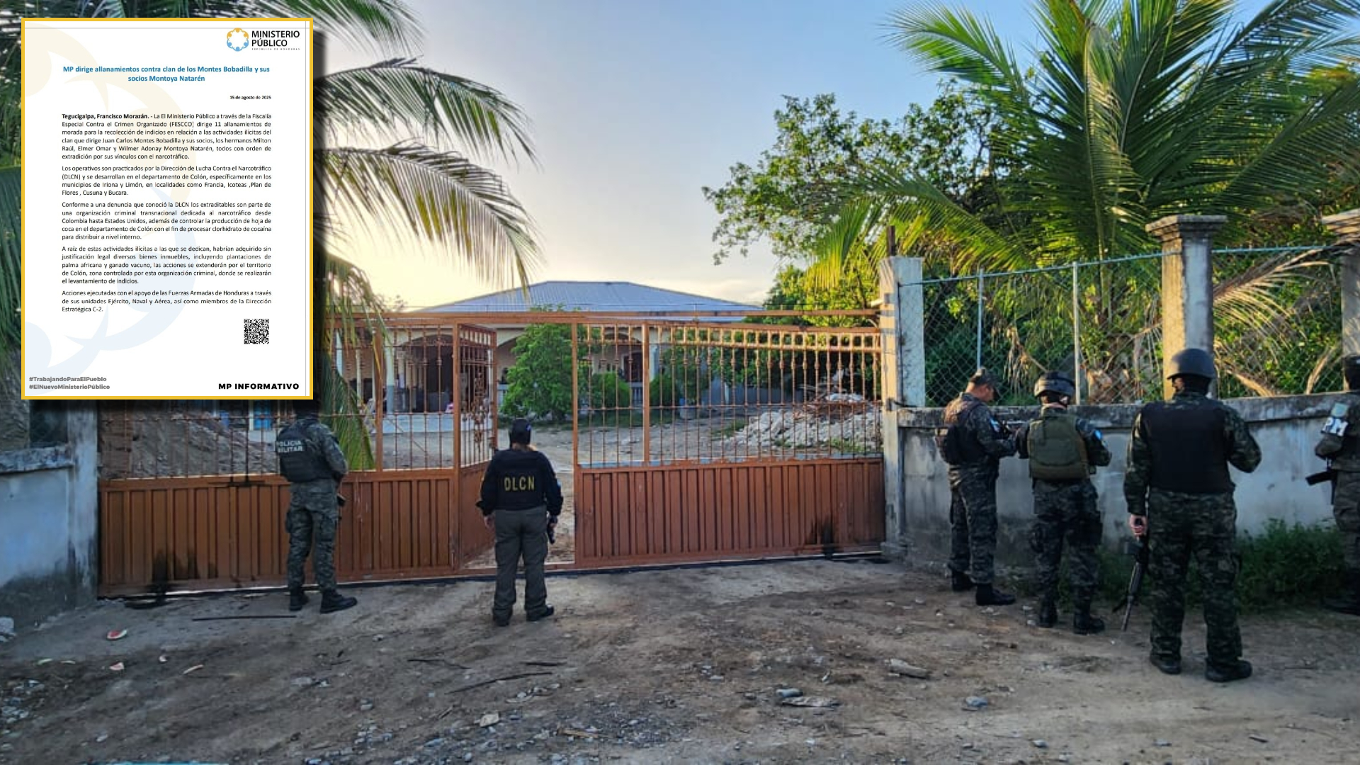 Ministerio Público ejecuta allanamientos contra clan Montes Bobadilla y socios en Colón