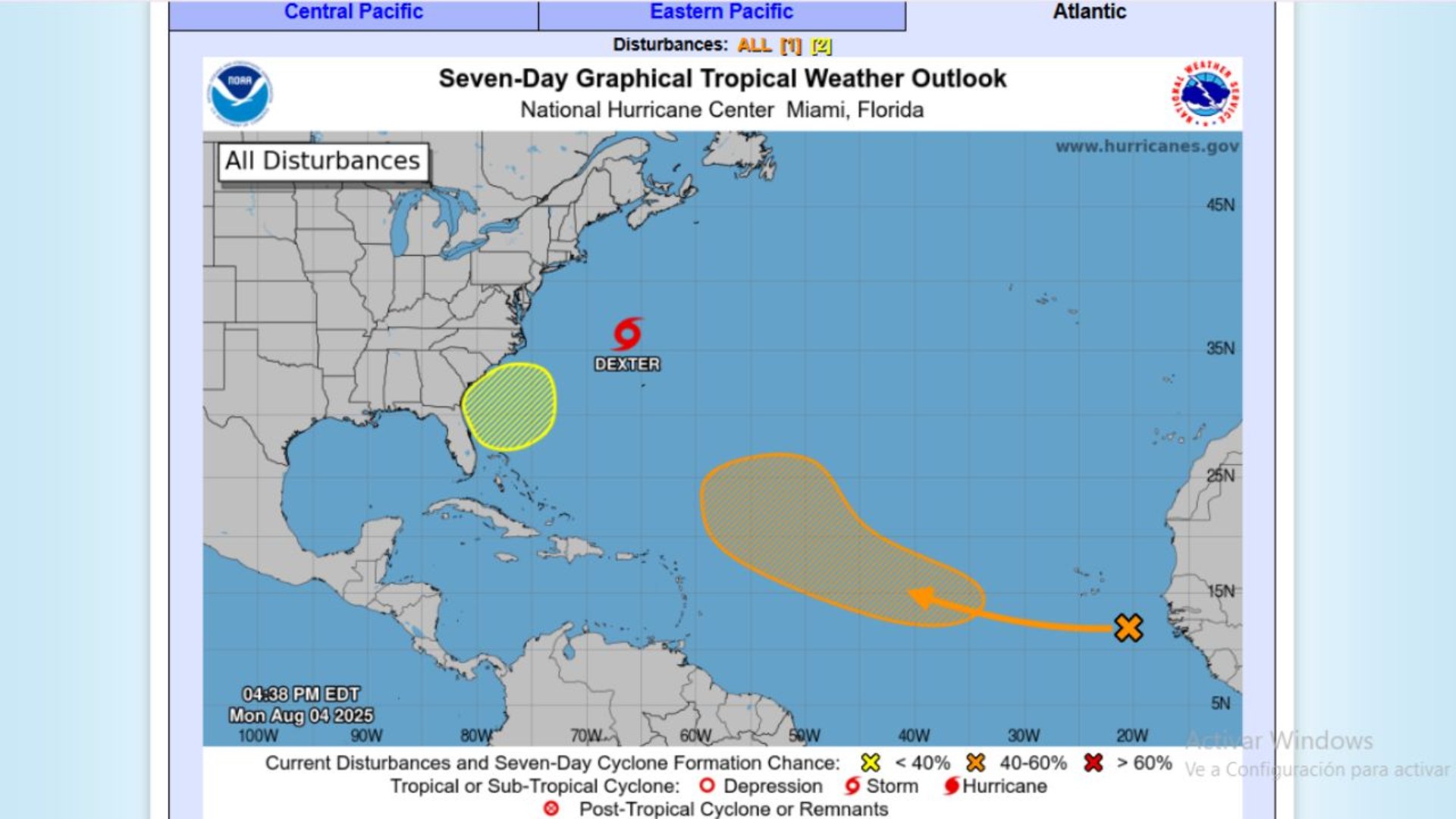 Tormenta tropical Dexter podría transformarse en sistema pos-tropical esta semana ¿afectará a Honduras?