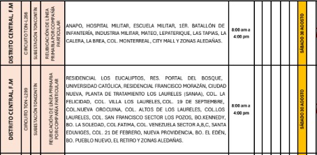 zonas sin energía eléctrica en la capital