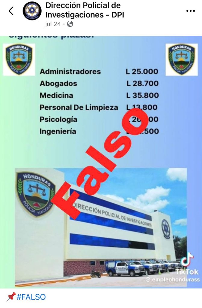 Falsas ofertas de empleo