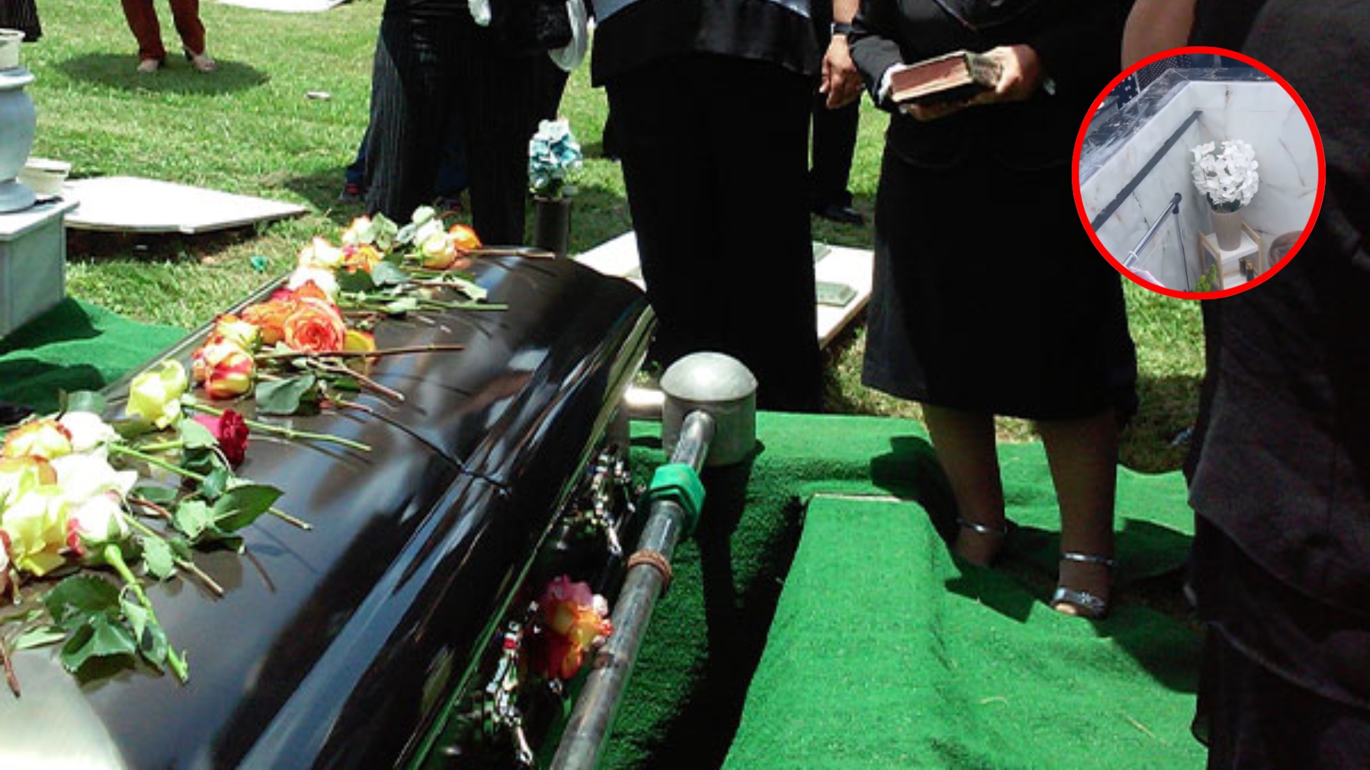mujer sepulta esposo