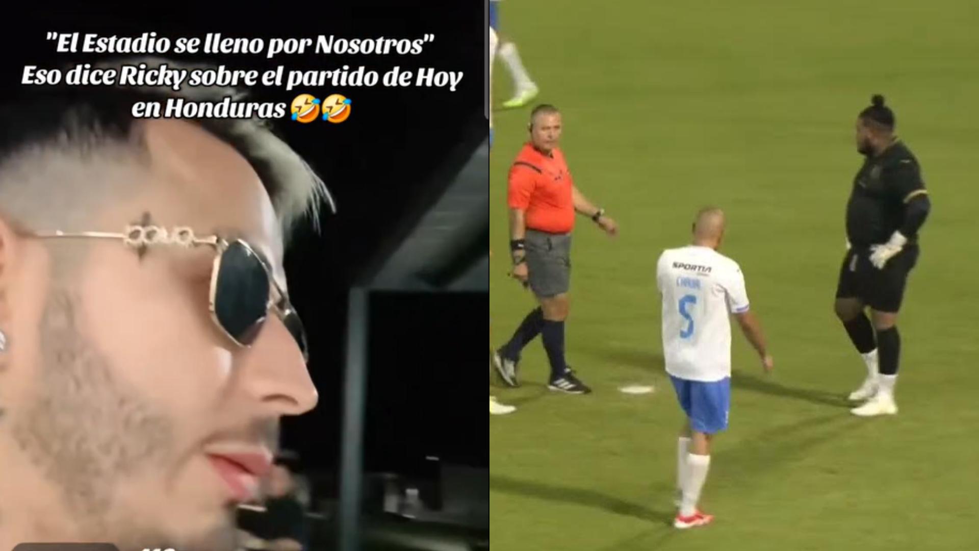 Salvadoreño Ricky molesto tras partido de tiktokers en Honduras