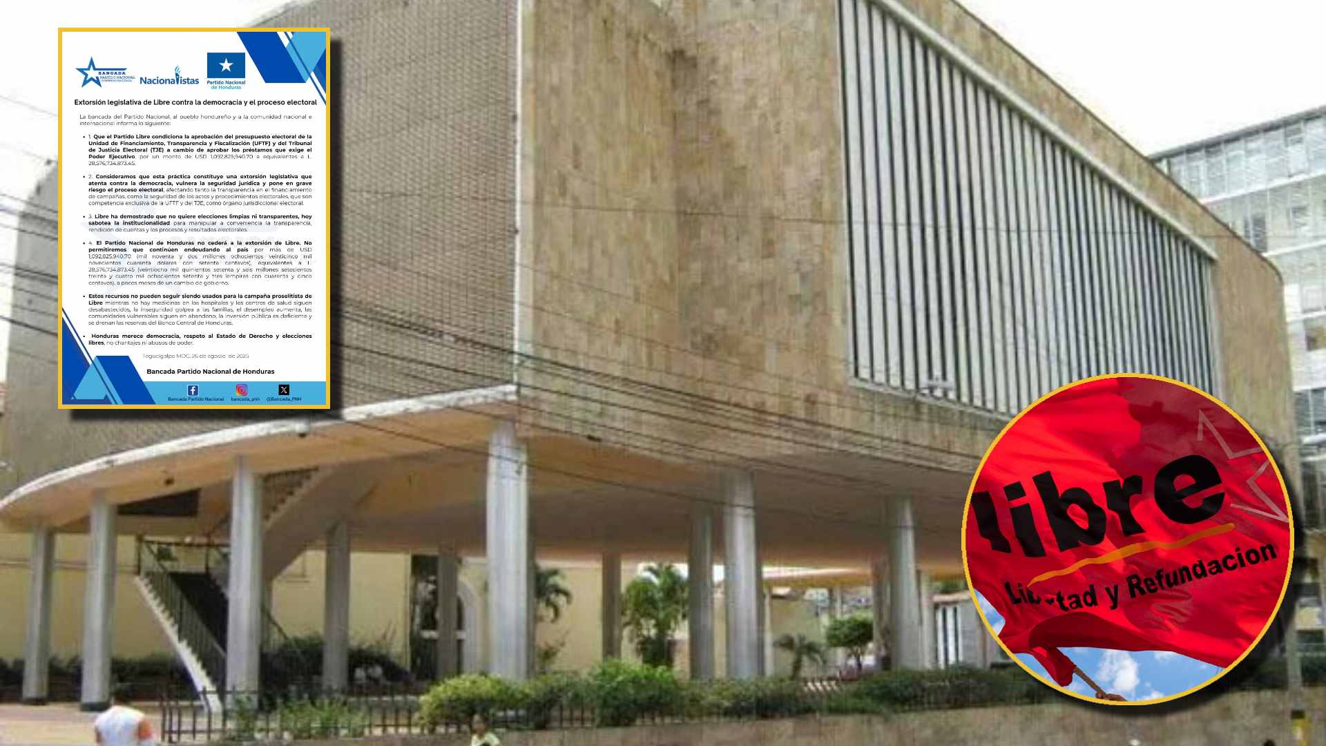 Partido Nacional asegura que desde Libre buscan “extorsionar” en Congreso Nacional