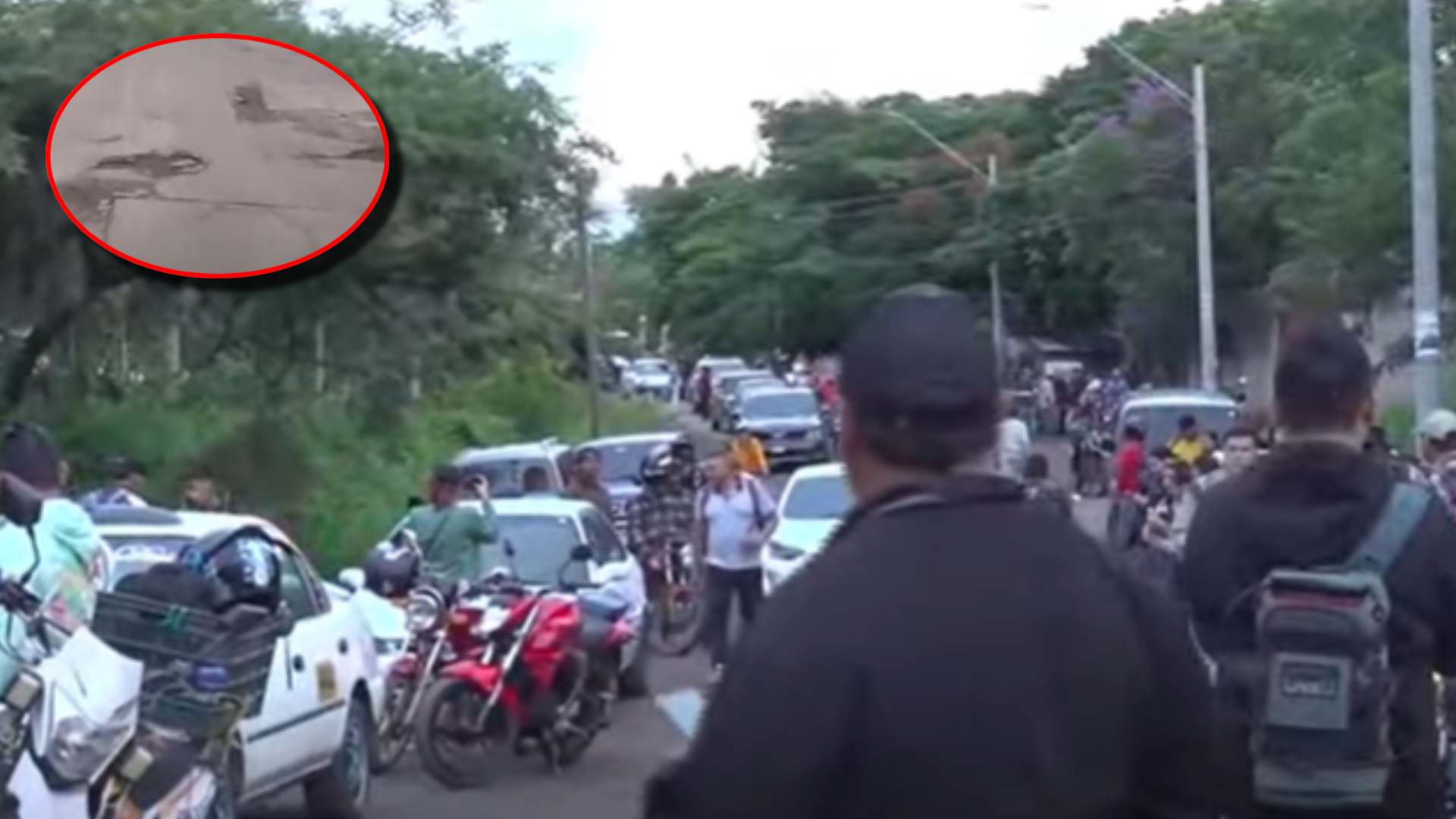 Toma en carretera hacia Mateo y Lepaterique por estado de calle