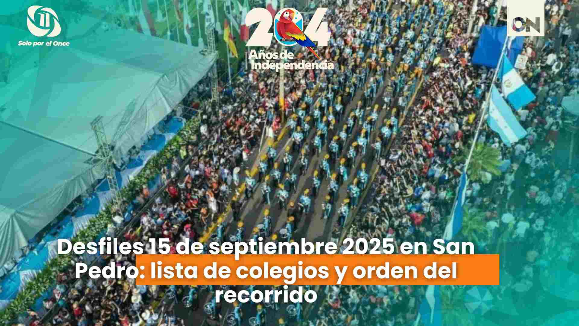 Desfiles 15 de septiembre 2025 en San Pedro: lista de colegios y orden del recorrido