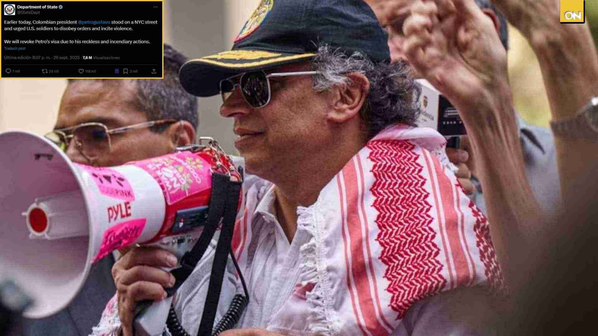 Estados Unidos le revoca la visa al presidente Gustavo Petro
