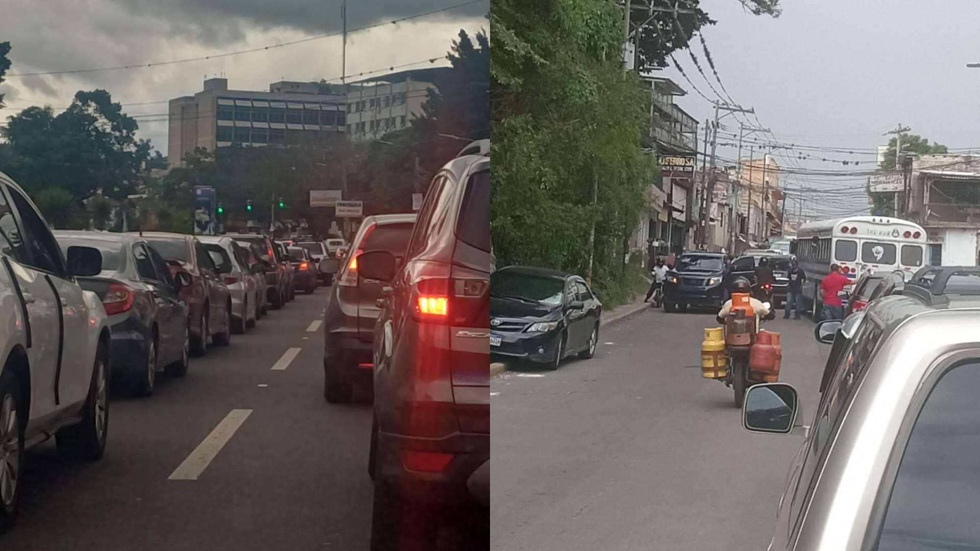 Estas son las calles de Tegucigalpa colapsadas por el cierre vial previo al partido Honduras