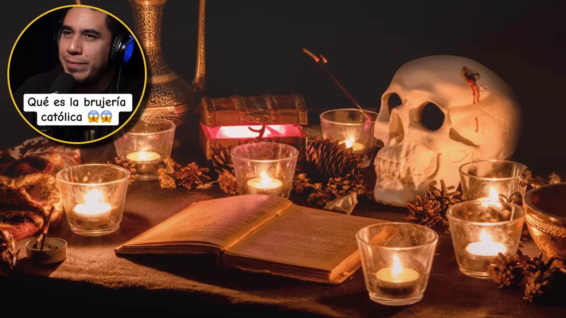 Hombre expone cómo funciona la supuesta brujería católica y desata polémica en redes