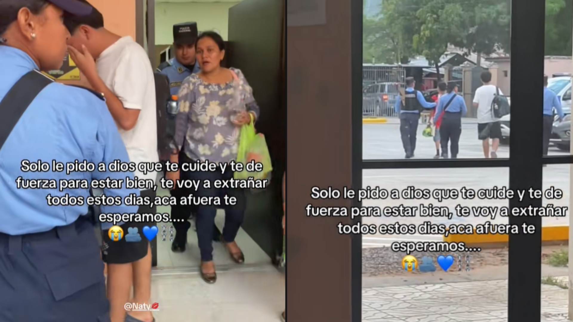 Hondureña causa conmoción en TikTok al despedirse de su hermano detenido