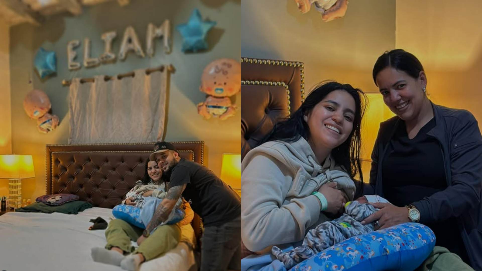Josselin Hernández y Eliuth celebran la llegada de su hijo Eliam