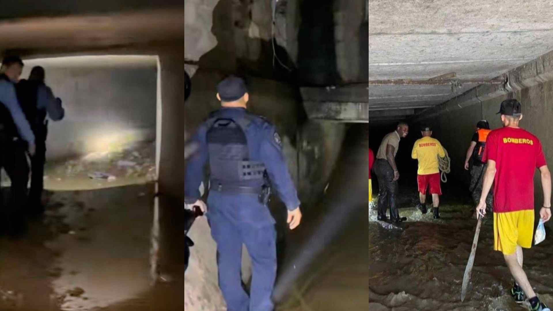 Así es el tenebroso túnel que atrapó al inspector Kevin Pérez y al niño Eliú Bautista