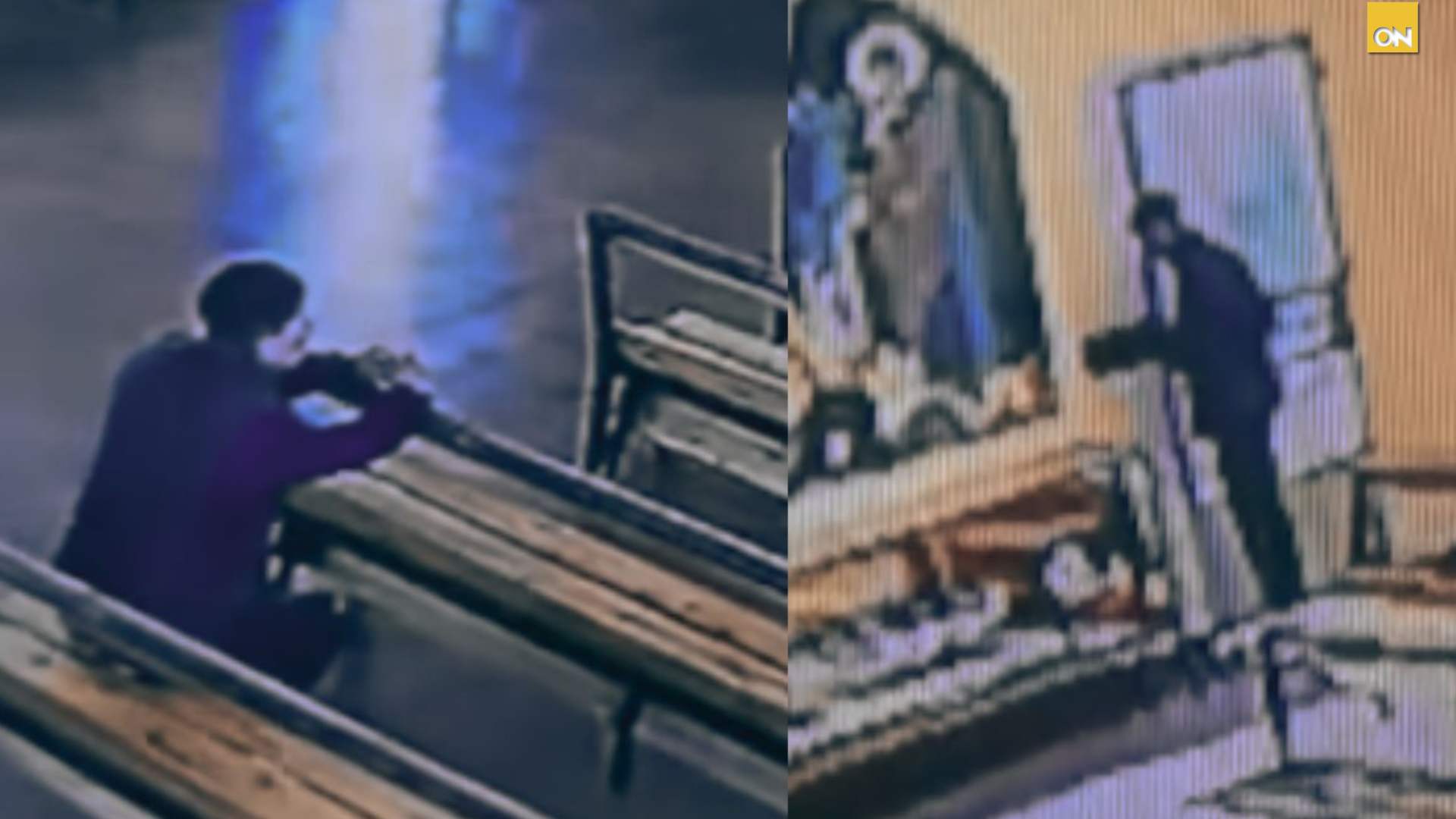 ¿Oración antes del delito? Ladrón es grabado ‘rezando’ previo a un robo en iglesia