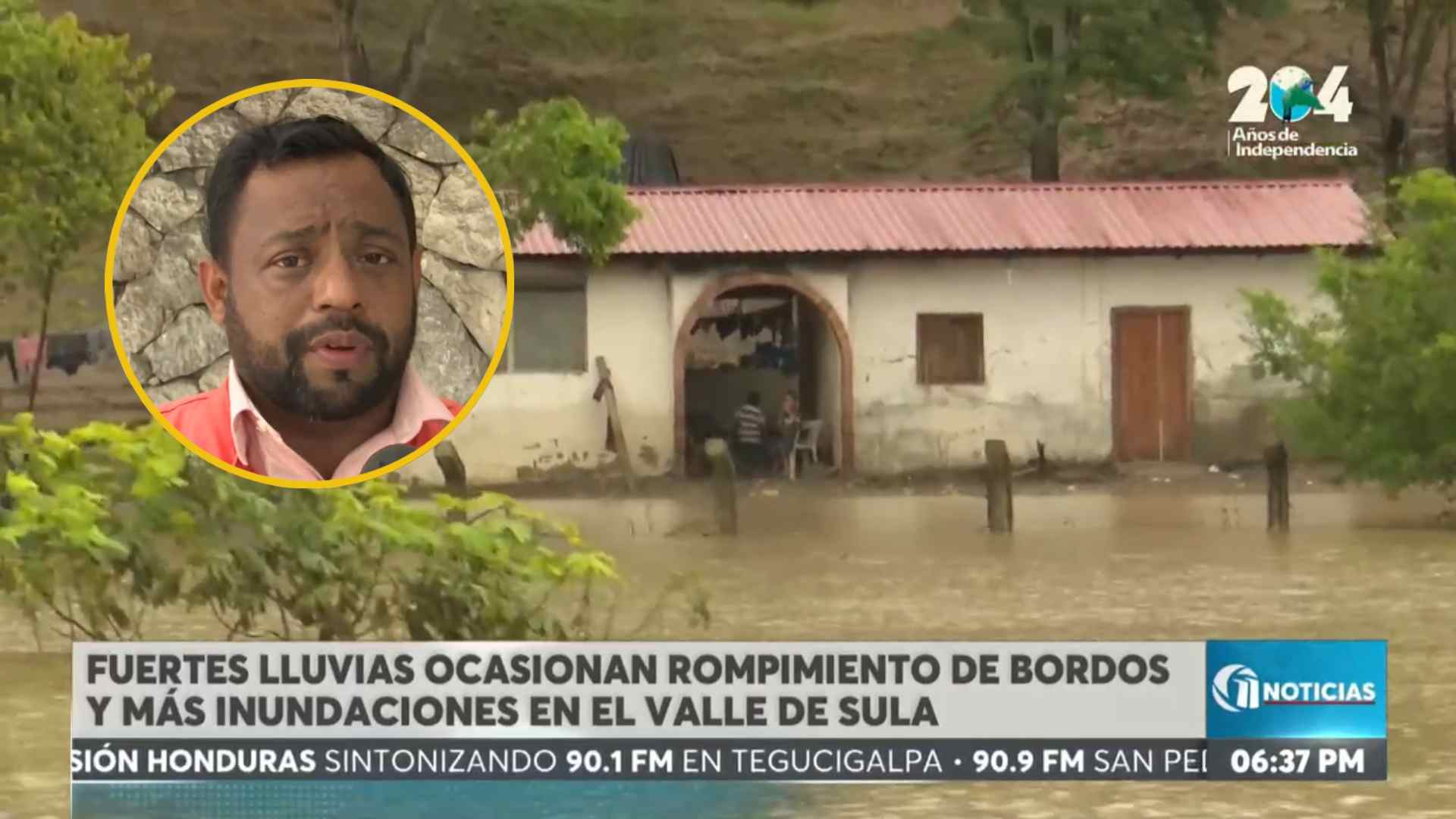 Lluvias provocan inundaciones y daños millonarios en el Valle de Sula