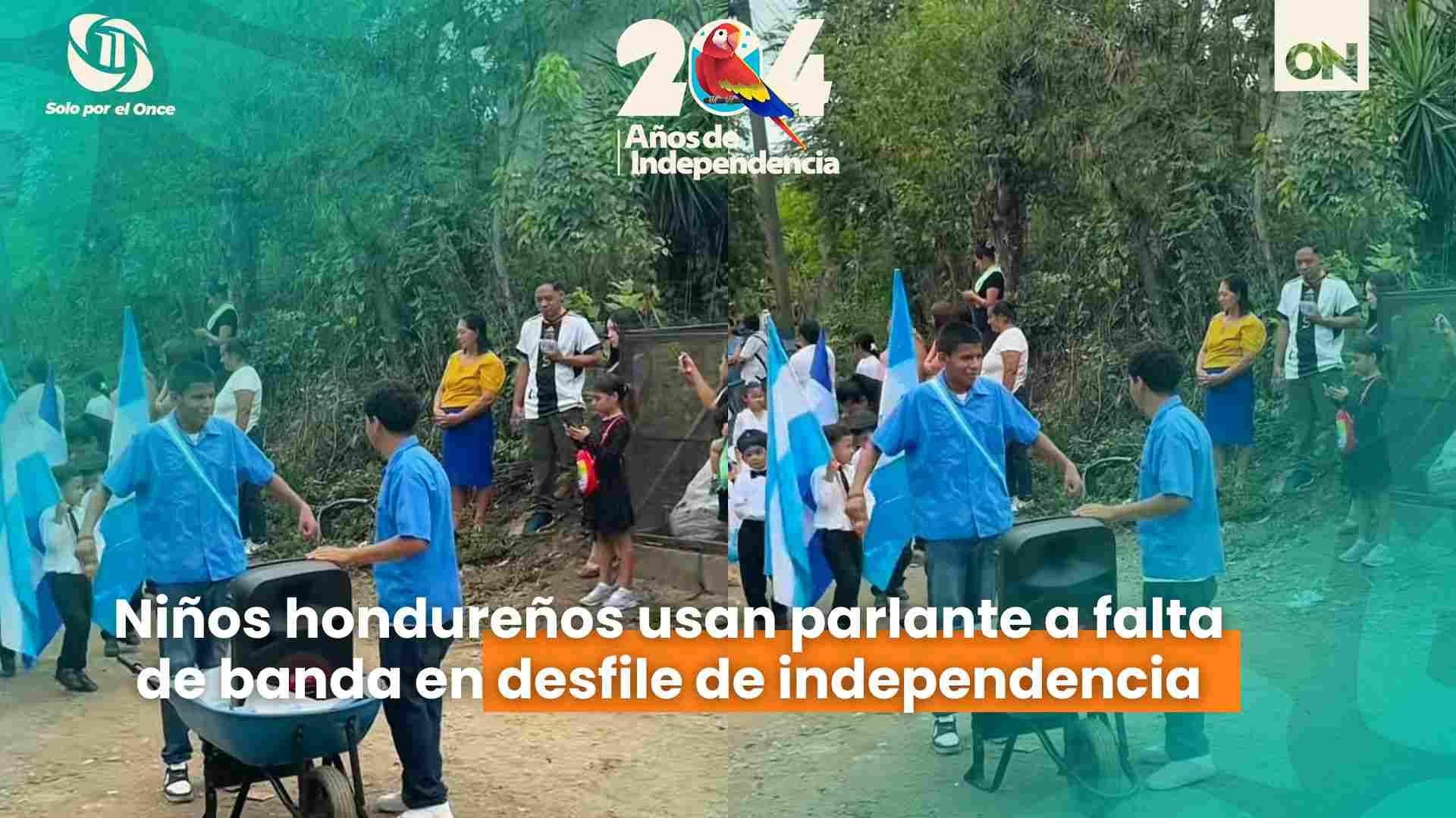 Así celebran los niños hondureños el 204 aniversario de la independencia