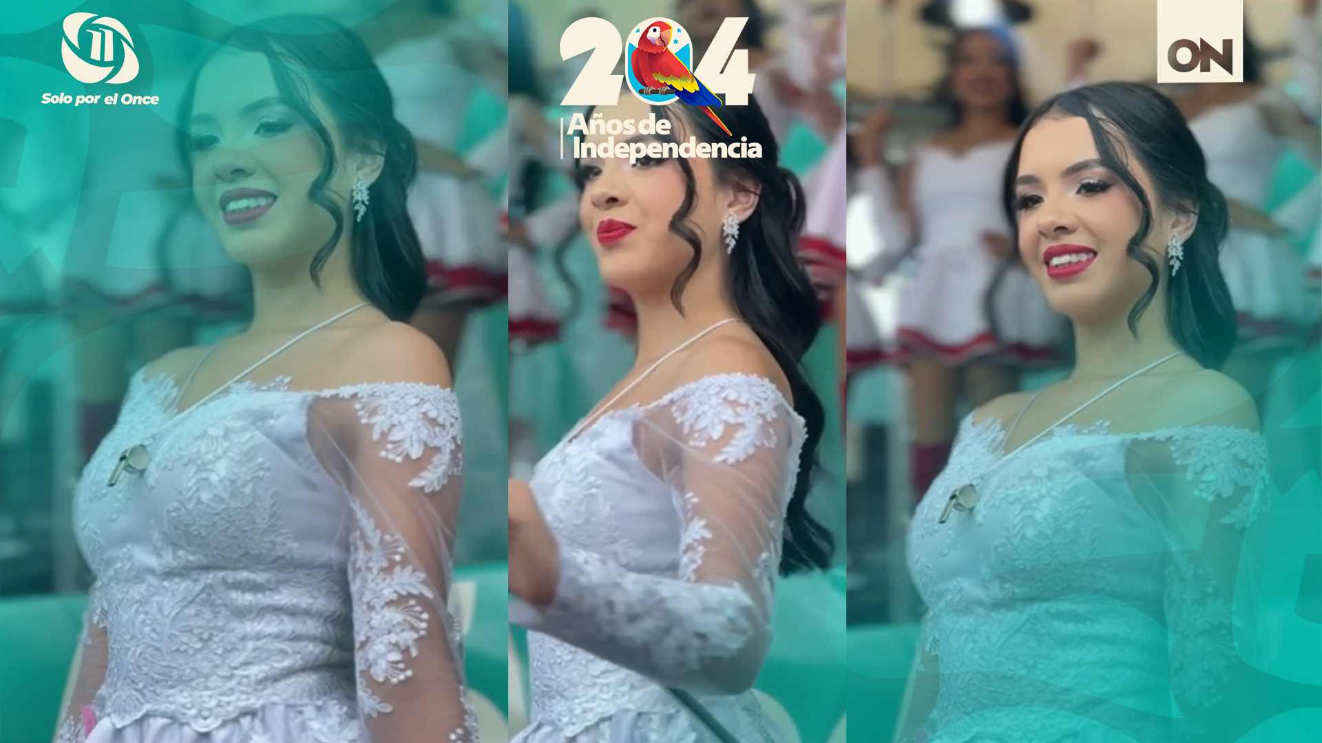 Ella es Mía Valentina Flores, la joven que brilló como palillona en los desfiles
