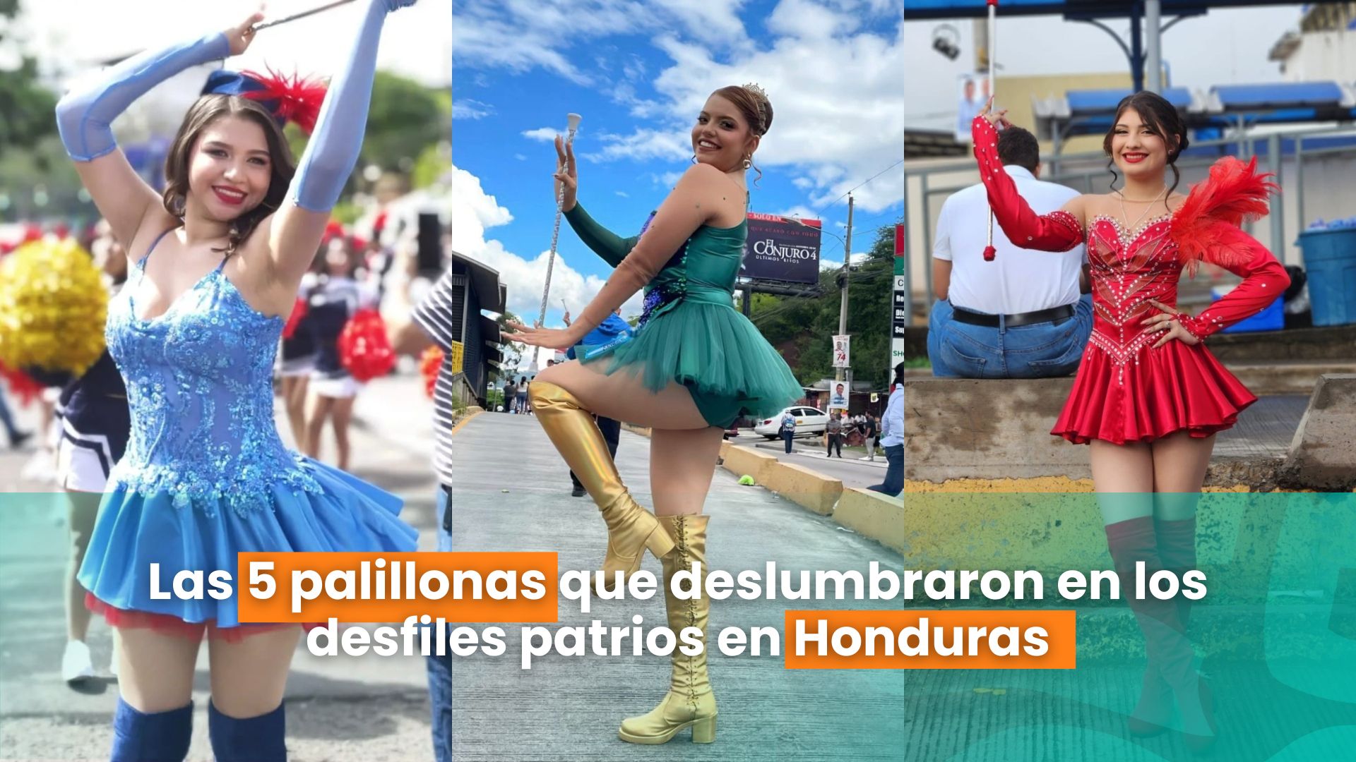 Las 5 palillonas que deslumbraron en los desfiles patrios en Honduras