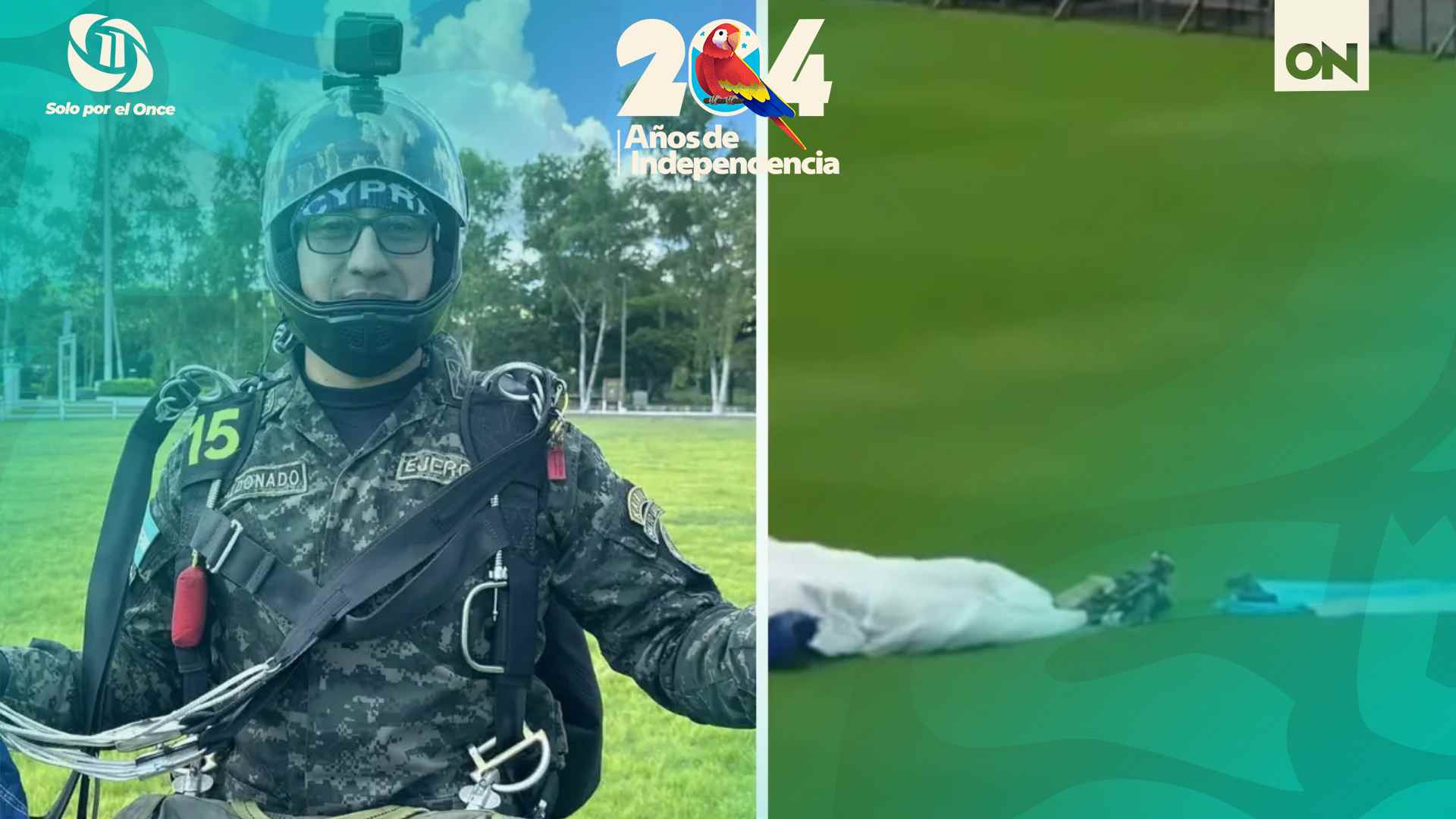 ¿Quién es el paracaidista accidentado en el Estadio Nacional?