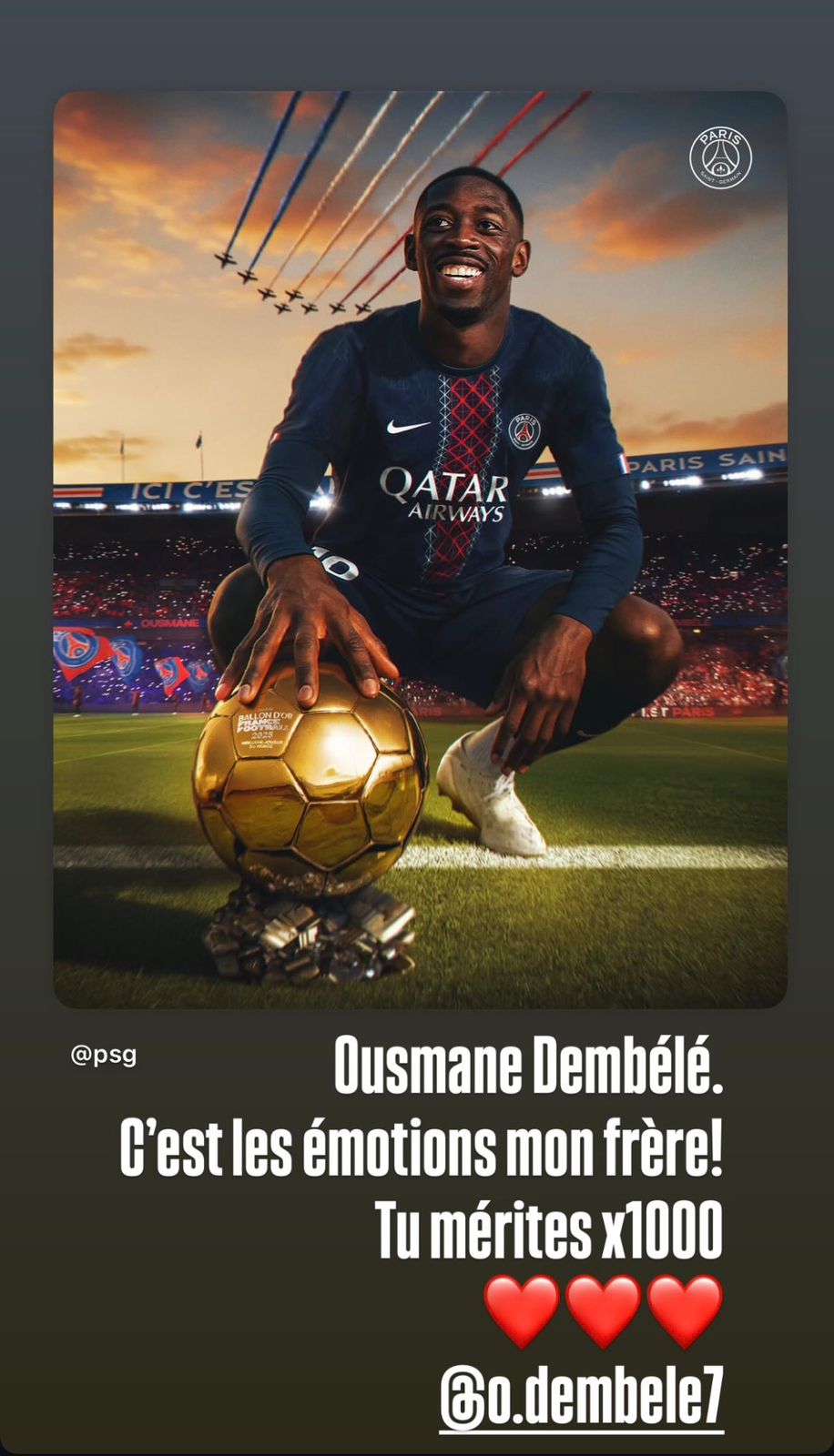 Así reaccionó Mbappé al Balón de Oro de Dembélé