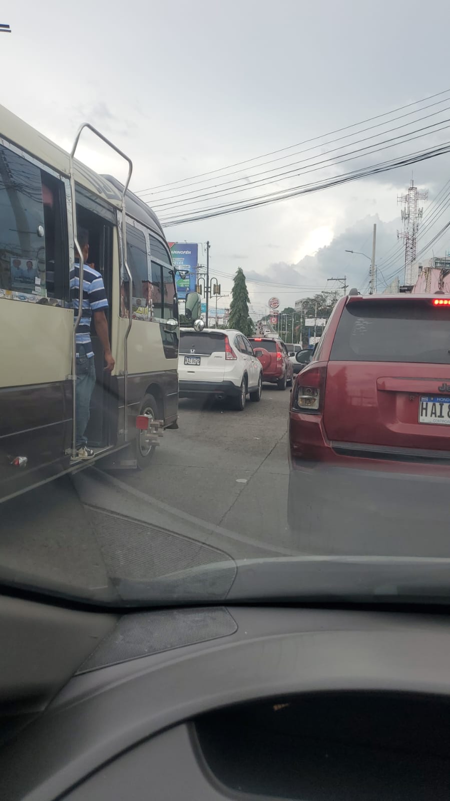 trafico tegucigalpa por carnaval