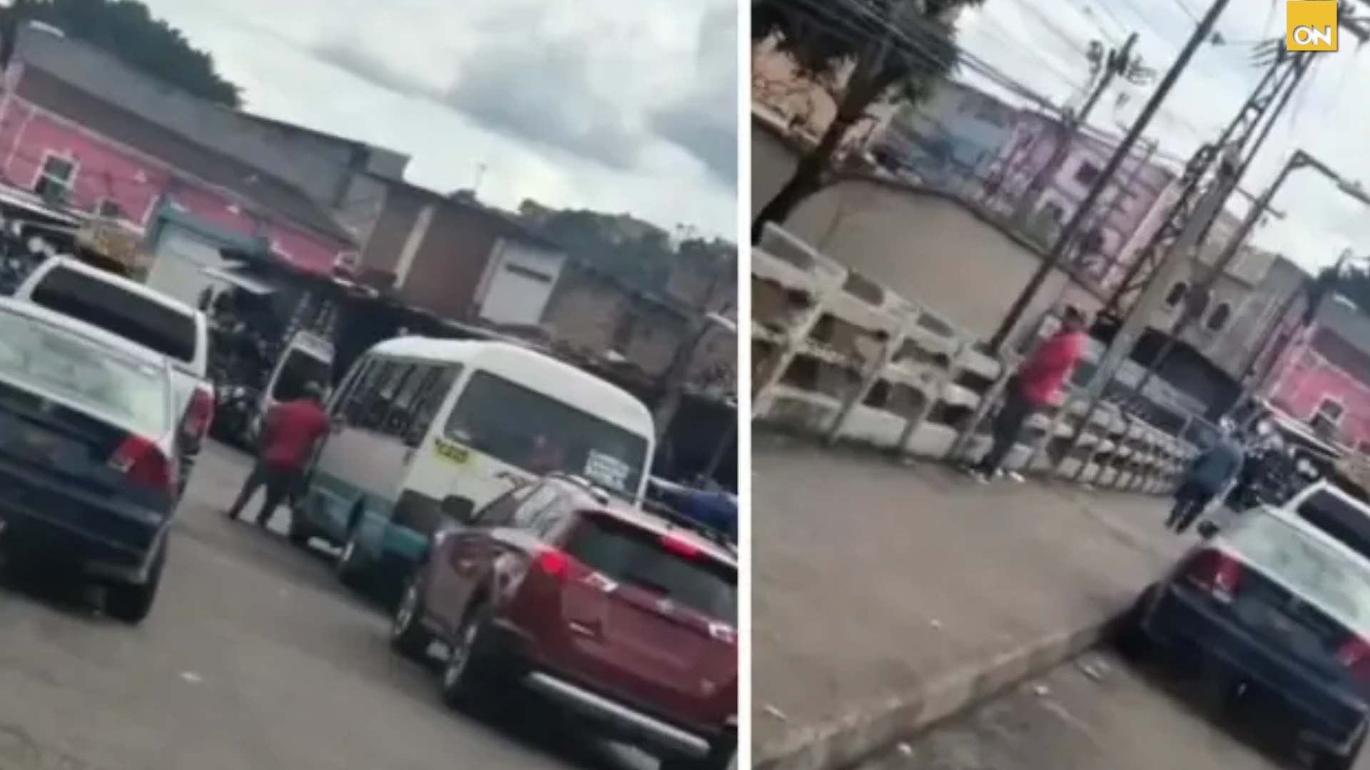 Busero hondureño se detiene en medio del tráfico para orinar