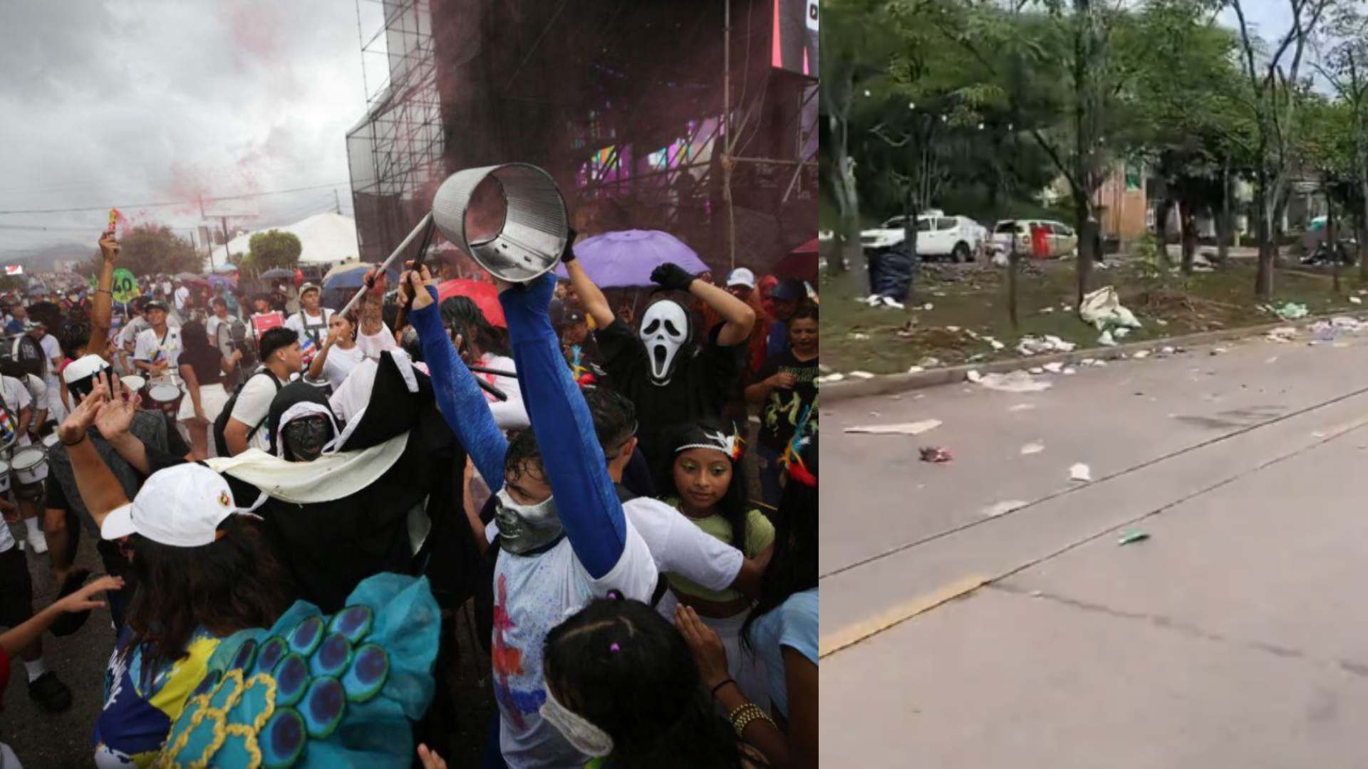 Llueven críticas por basura en bulevar Suyapa tras carnaval