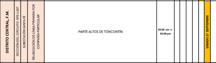 cortes de eenrgia el sabado 27